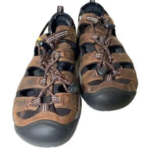 KEEN Men's Closed Toe Utility Hiking Shoes Size 9.5 1022427 Dark Brown